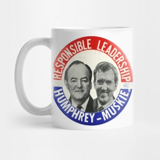 Humphrey and Muskie 1968 Presidential Campaign Button Mug